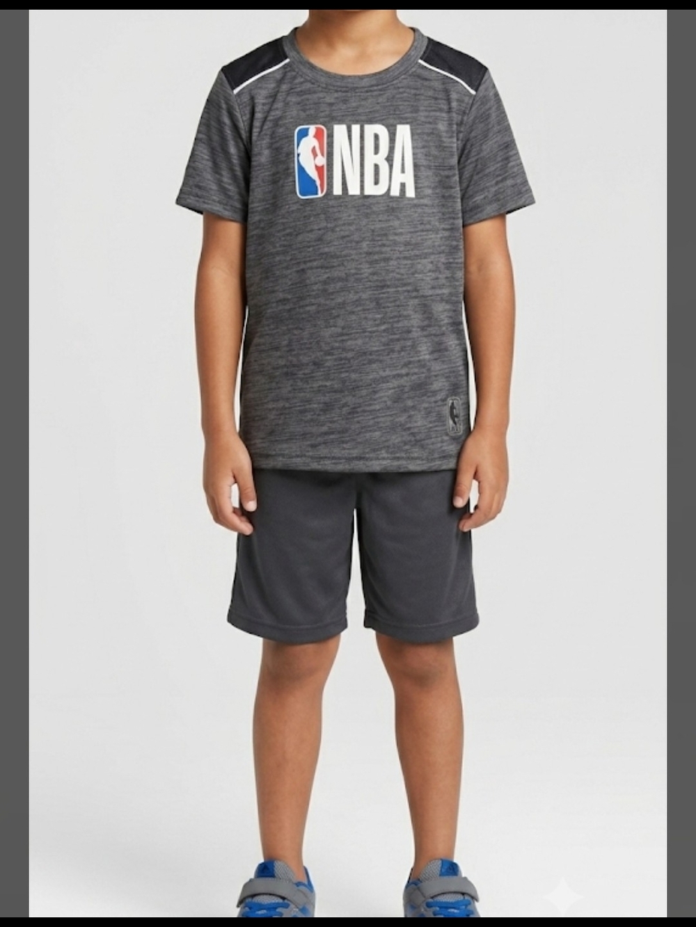 NBA Black And  Heather Gray Kids T‑Shirt - Size S (4) EUC